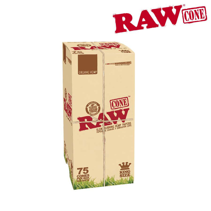 RAW Organic Pre-Rolled Cones King Size | 75 Cone Pack