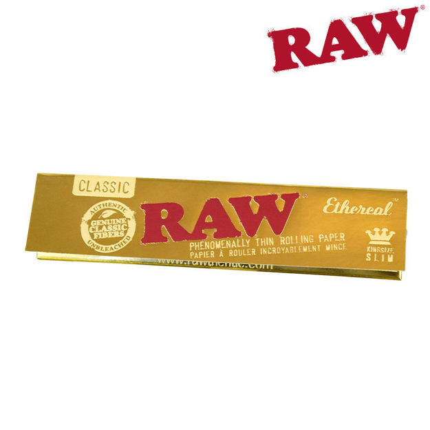 RAW Ethereal Rolling Papers | Size: King Size Slim | 50 Pack Box