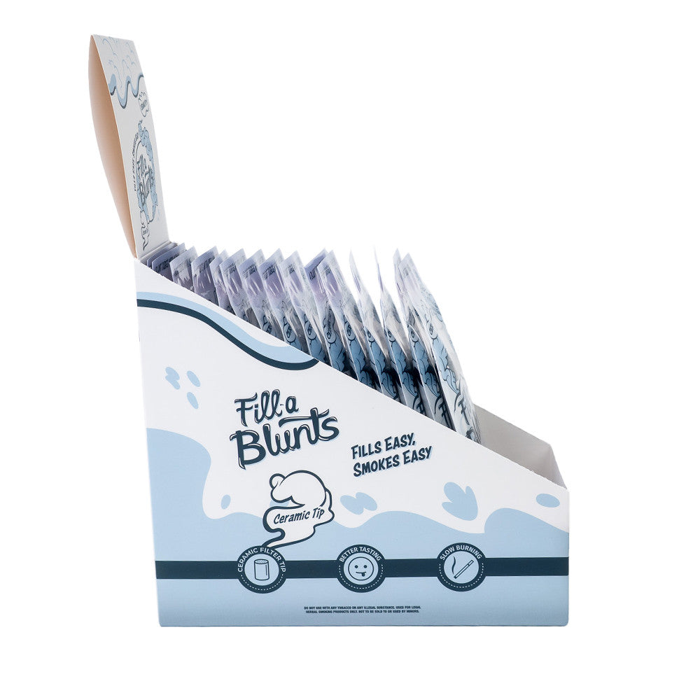 Fill-a Blunts | 1 Gram | King Size Pre-Rolled Blunt Tubes | Ceramic Filter Tips | 15 Pack Box