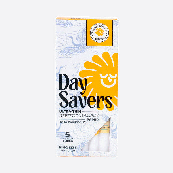 DaySavers | 1 Gram | King Size Pre-Rolled Tubes | Ceramic Filter Tips with Ceramicool Technology | 20 Pack Box