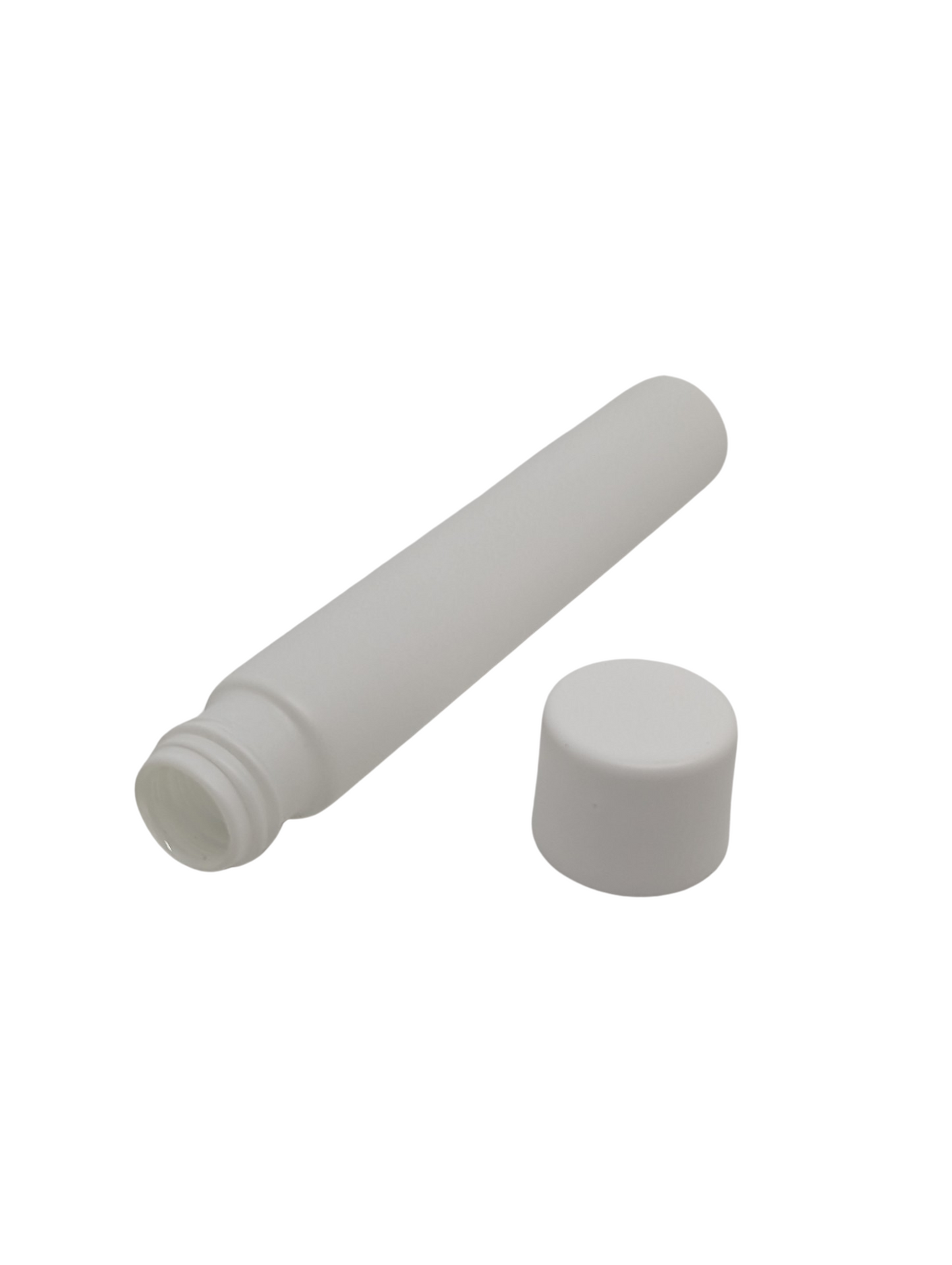 Glass Pre-Roll Tube w/ CR Screw Cap | 115mm | Child Resistant | Matte White | 100pc Carton