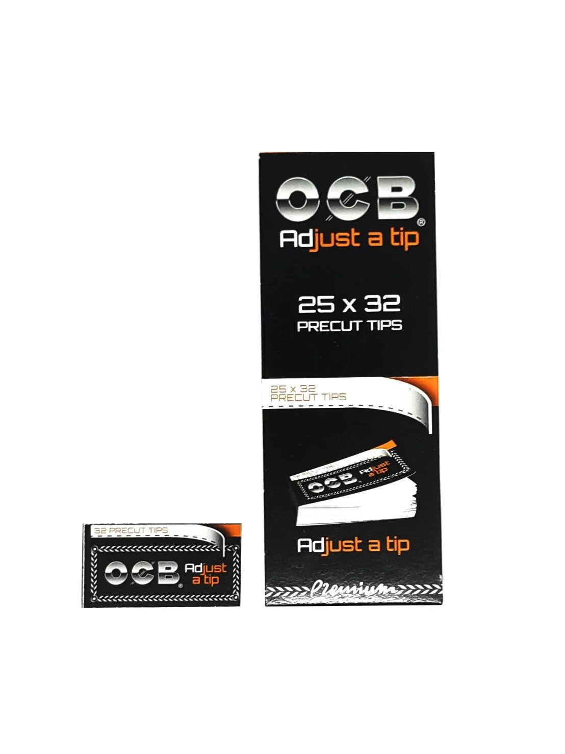 OCB Pre-cut Adjustable Filter Tips | Perforated Tips | 25 Pack Box