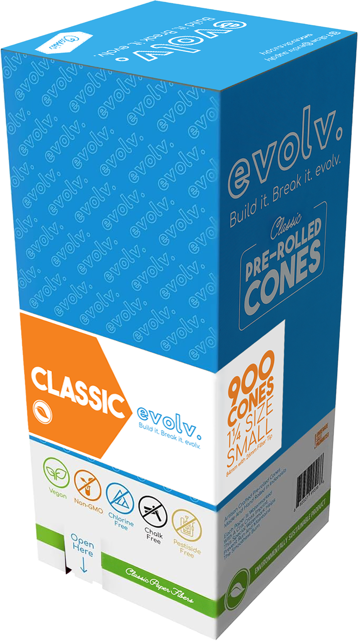 EVOLV Classic Brown Pre-Rolled Cones 1 1/4 | 900/Pack