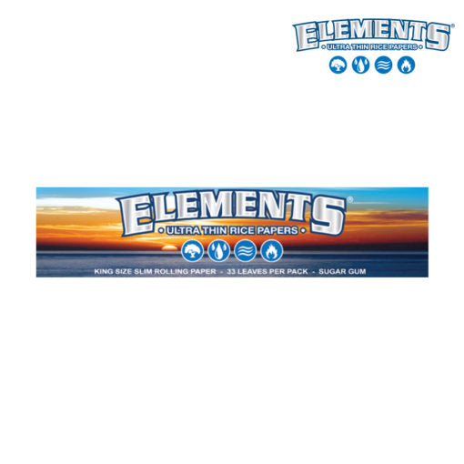 Elements Rolling Papers | Size: King Size Slim | 50 Pack Box