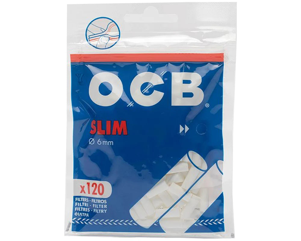 OCB Filter Tips | Size: Slim | 120 Pack | 34 Pack Box