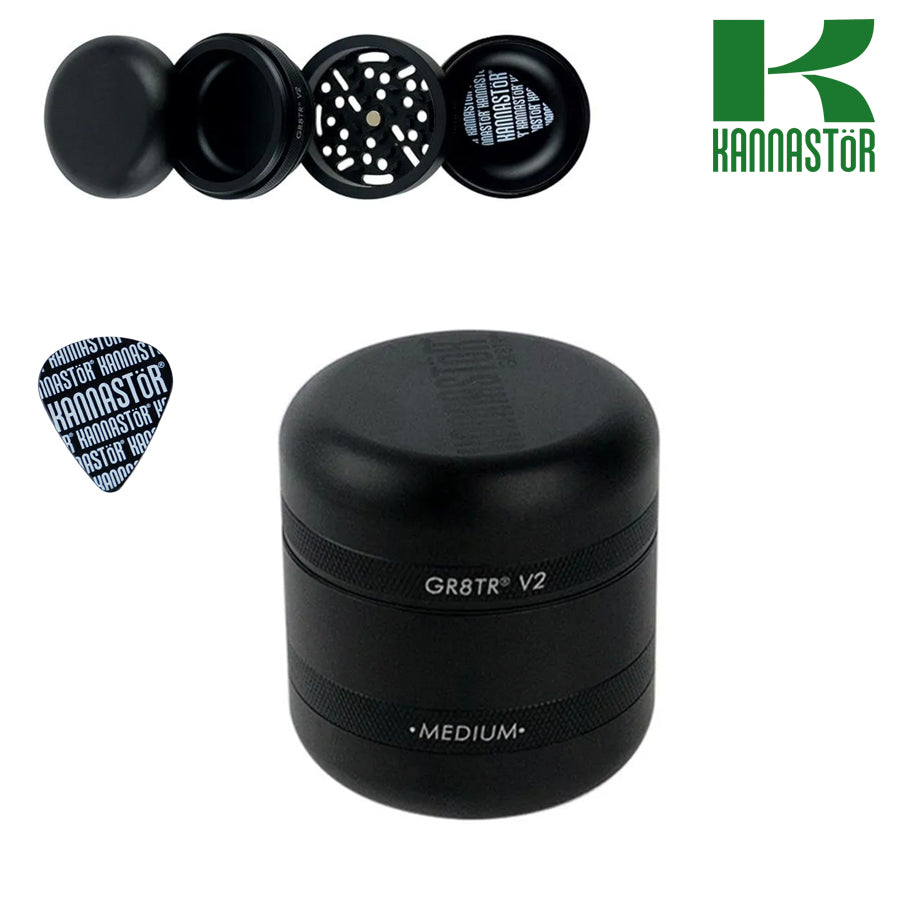 KANNASTÖR GR8TR V2 Series Solid Body Grinder | 6 Piece | 2.125″ | Black