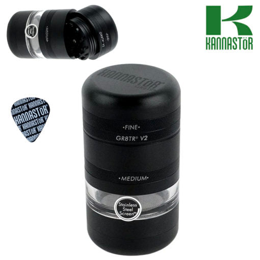 KANNASTÖR GR8TR V2 Series Jay Body Grinder | 8 Piece | 2.125″ Black
