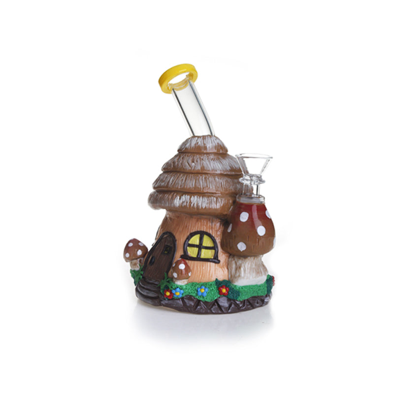 7" Hobbit House Water Pipe Bubbler Bong w/ Showerhead Perc | PhoenixStar Glass