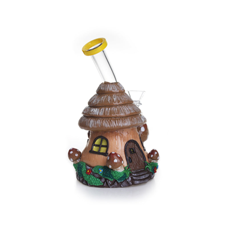 7" Hobbit House Water Pipe Bubbler Bong w/ Showerhead Perc | PhoenixStar Glass