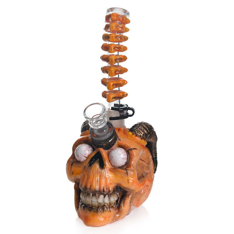 11" Skull & Spine Water Pipe Bong | PhoenixStar Glass