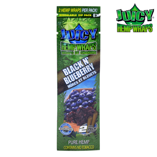 Juicy Hemp Wraps | Black N' Blueberry | 50 Wrap Box