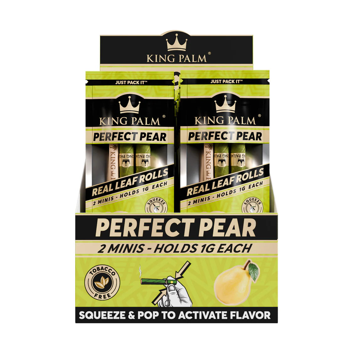 King Palm Wraps | Mini Pre-Rolled Cones | Perfect Pear | 20 Pack Box