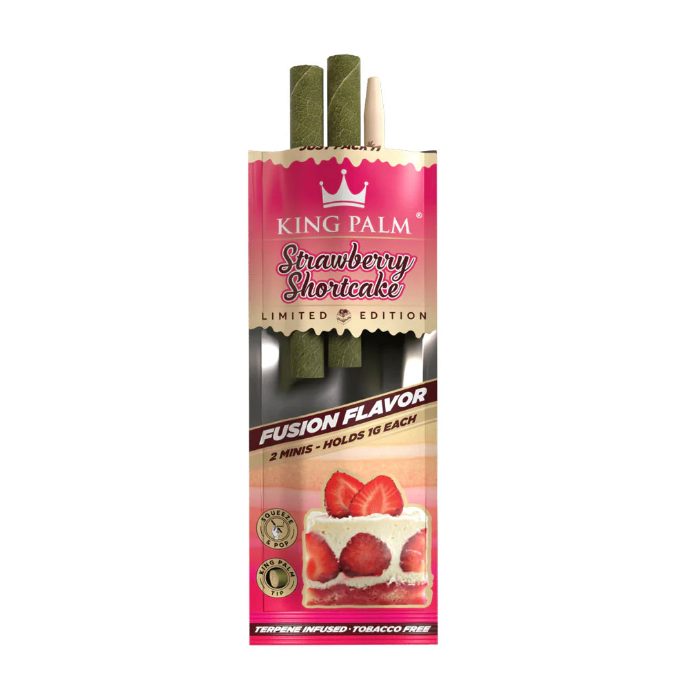 King Palm Wraps | Mini Pre-Rolled Cones | Strawberry Shortcake | 20 Pack Box