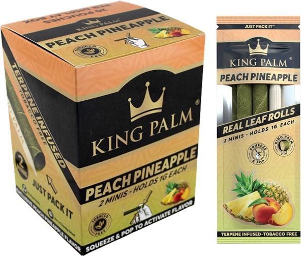 King Palm Wraps | Mini Pre-Rolled Cones | Peach Pineapple | 20 Pack Box