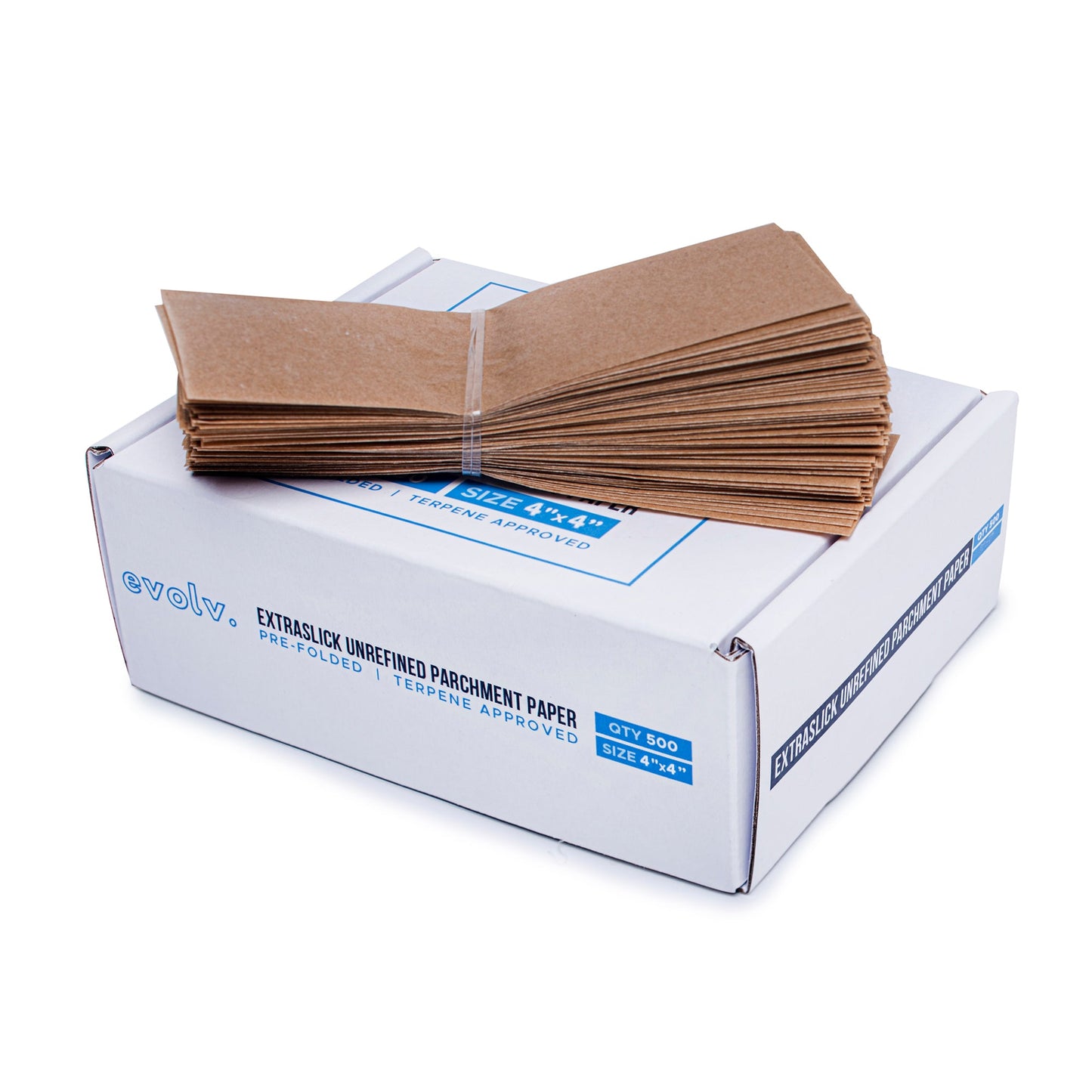 box of parchment squares for cannabis