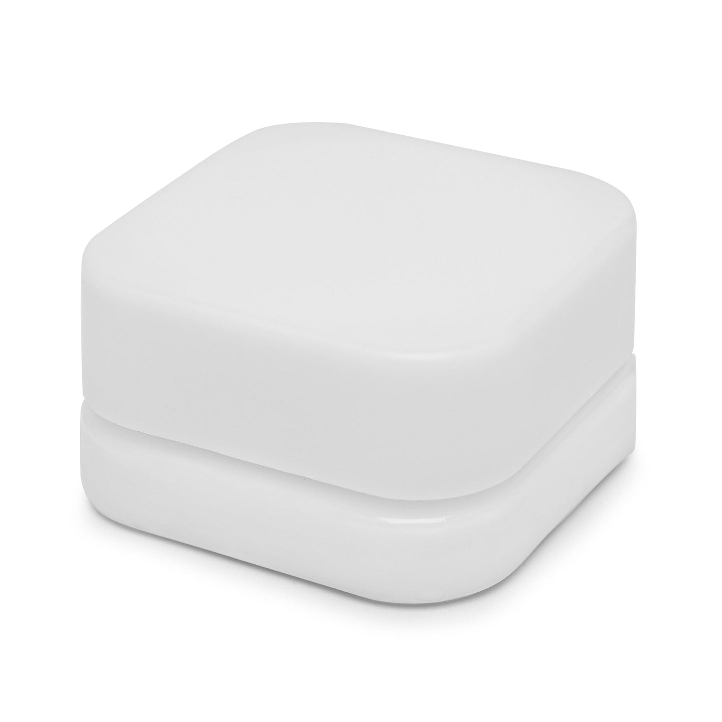 Shoulderless Screw Top Jars w/ Child Resistant Lid (White Glass, White Lid)