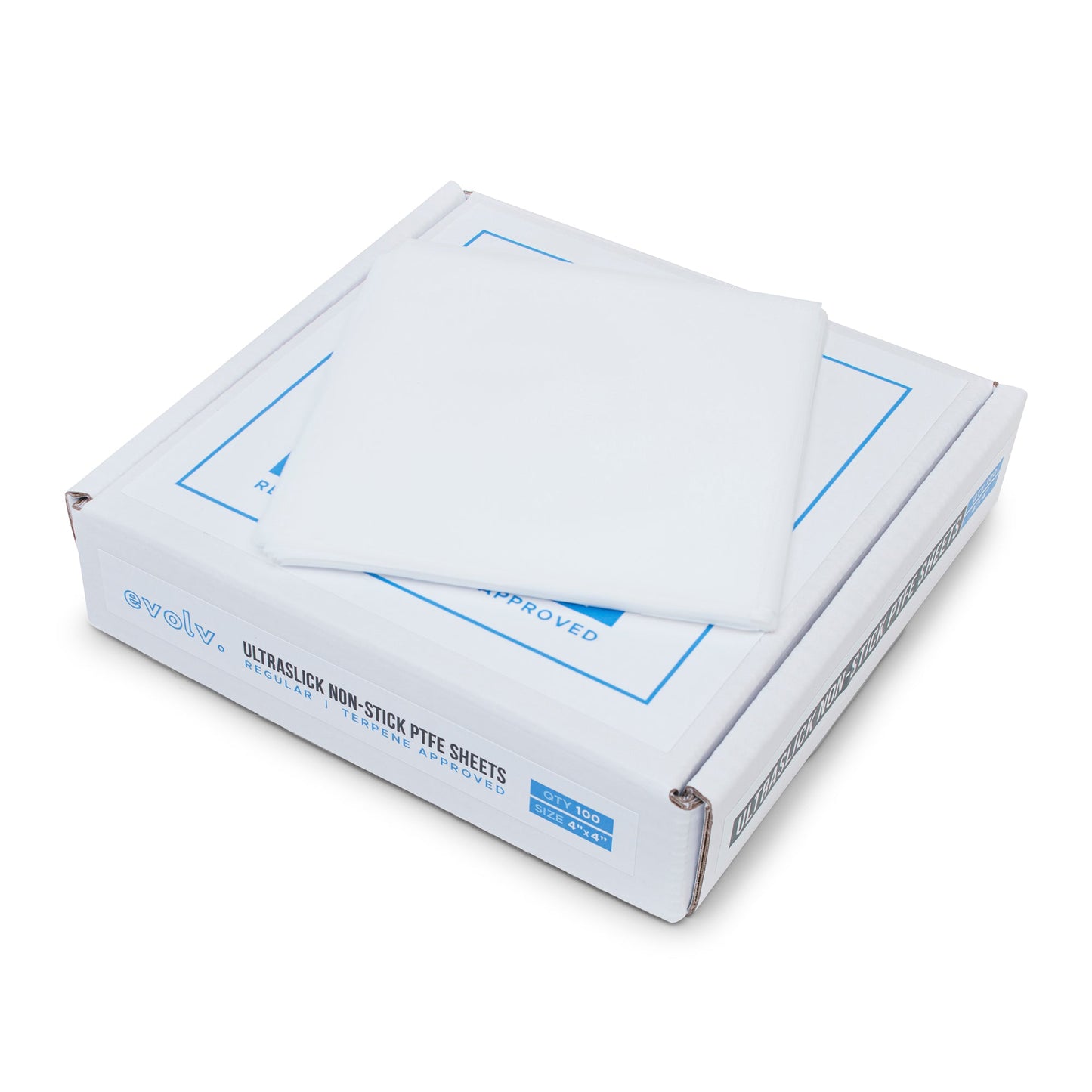 EVOLV | PTFE Ultra Slick Non-Stick Sheets | 4"x4" | 500 Count