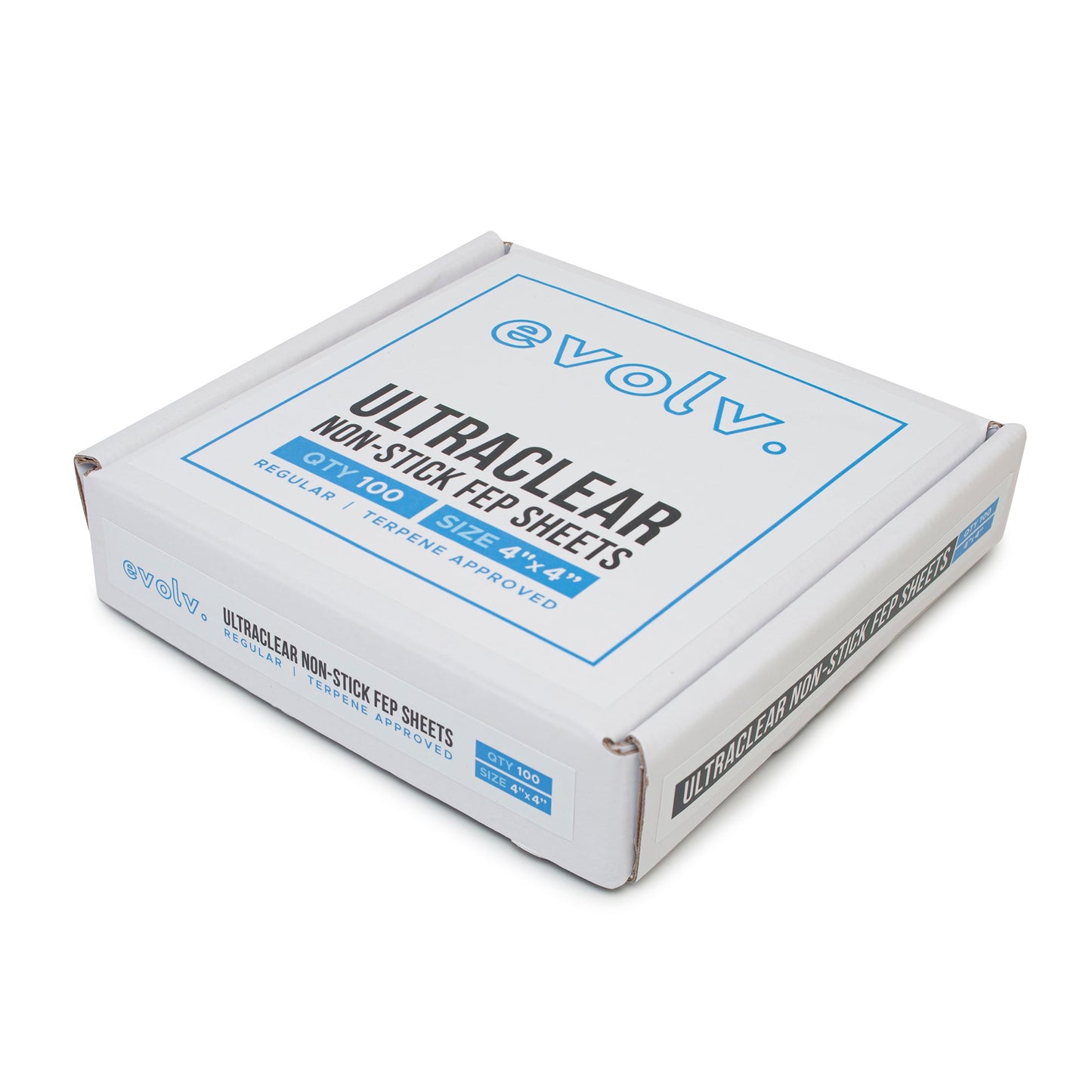 EVOLV | FEP Ultra Clear Non-Stick Sheets | 4"x4" | 100 Count