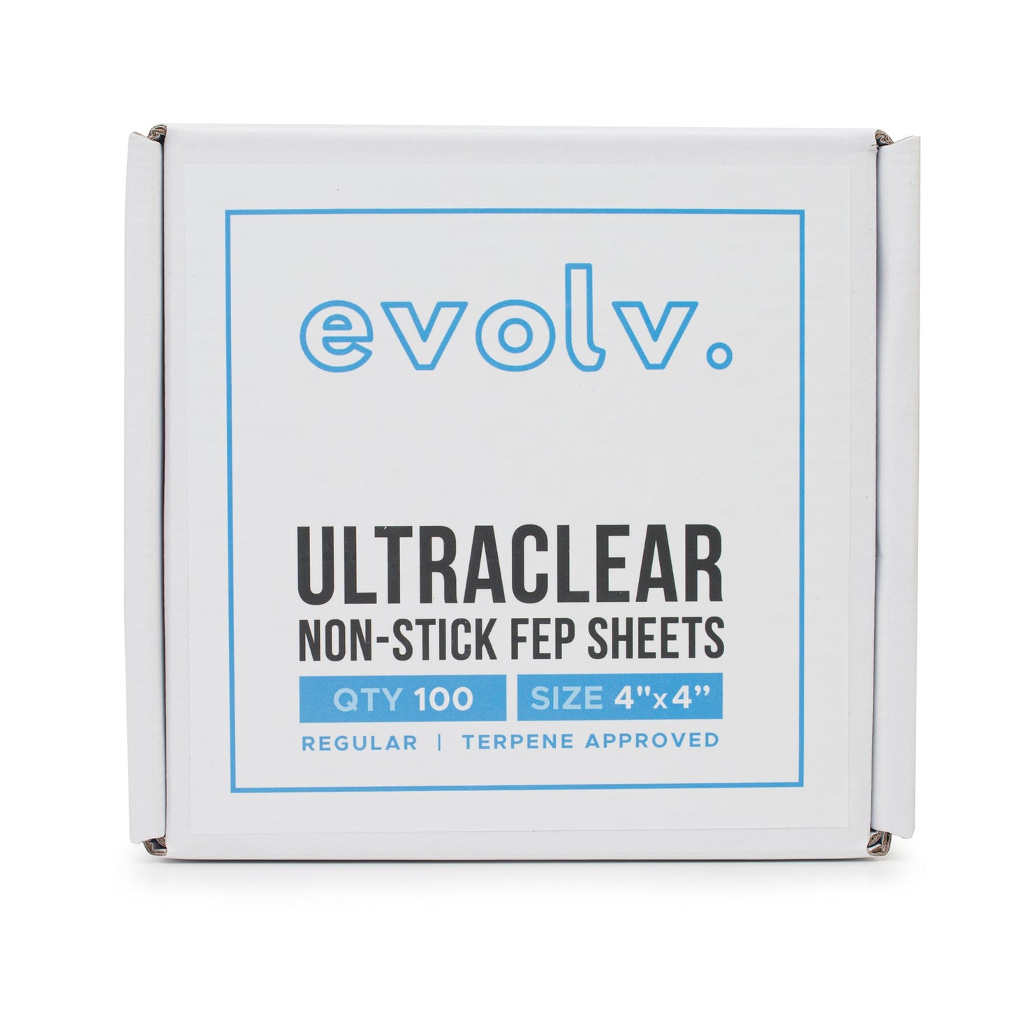 EVOLV | FEP Ultra Clear Non-Stick Sheets | 4"x4" | 100 Count
