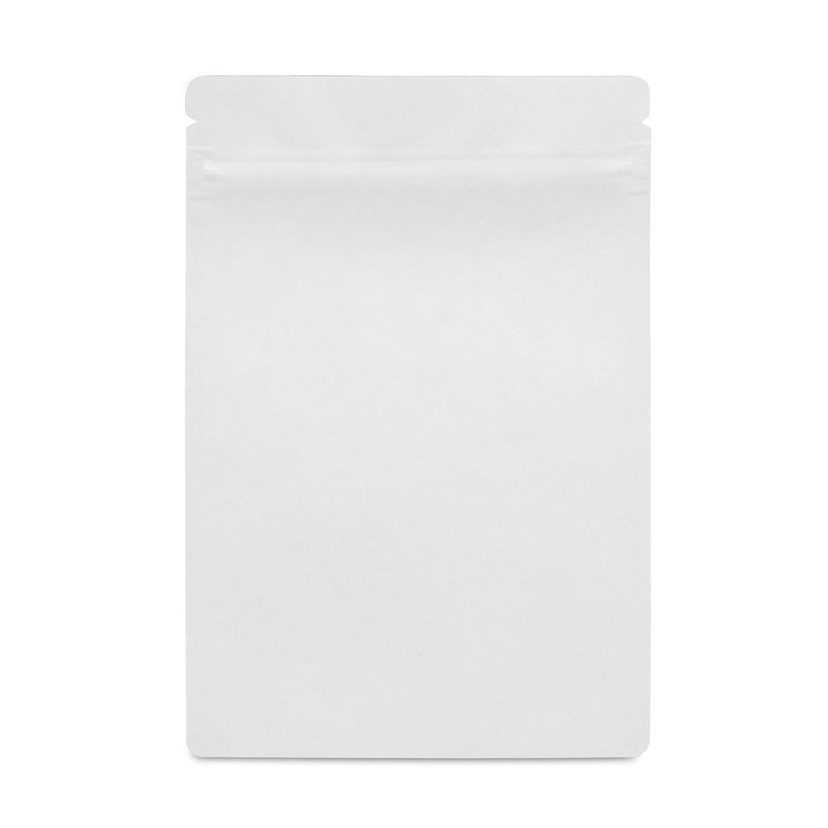 Matte White Mylar 3.5g Bag | Tamper Evident | 100pc Pack