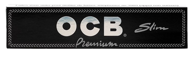 OCB Black Premium Rolling Papers | Size: King Size Slim | 50 Pack Box
