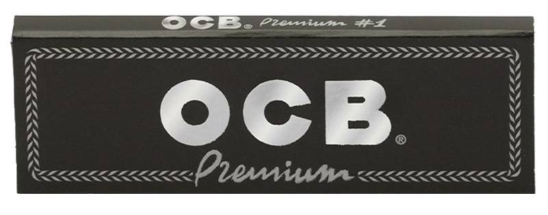 OCB Black Premium Rolling Papers | Size: Single Wide - Single Window | 50 Pack Box