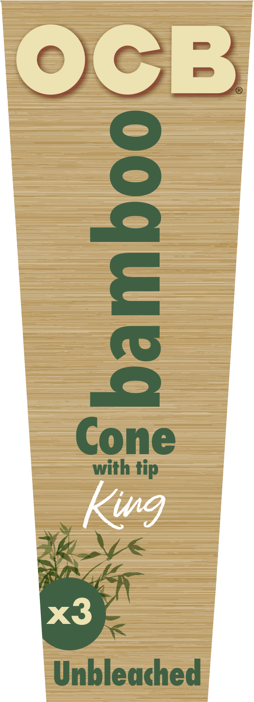 OCB Bamboo King Size Pre-Rolled Cones | 3 Cone Retail Packs | 32 Pack Box