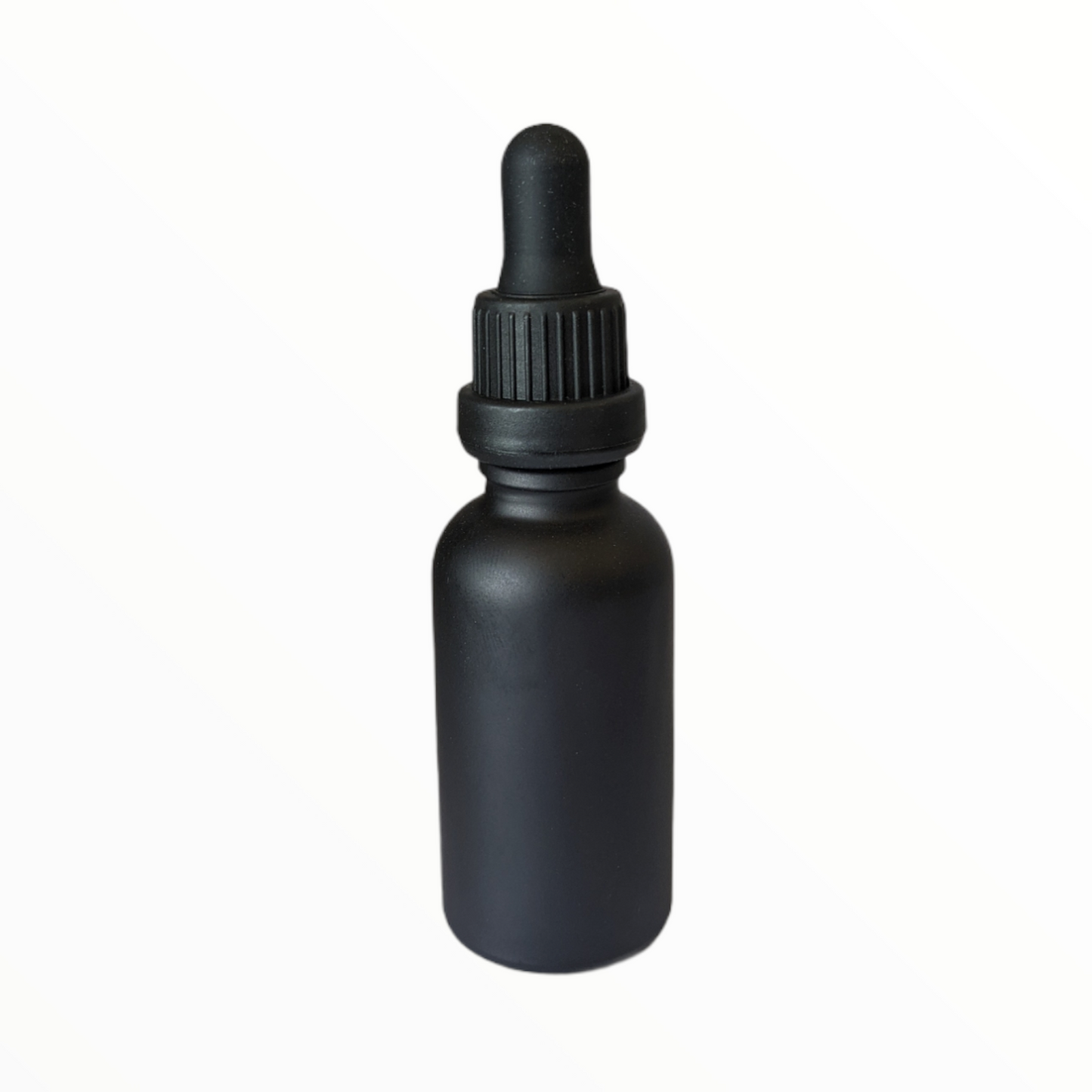 30ml Glass Dropper Bottles w/Measurements & Tamper Proof Lid | Matte Black Bottle & Black Cap | 120pc Carton