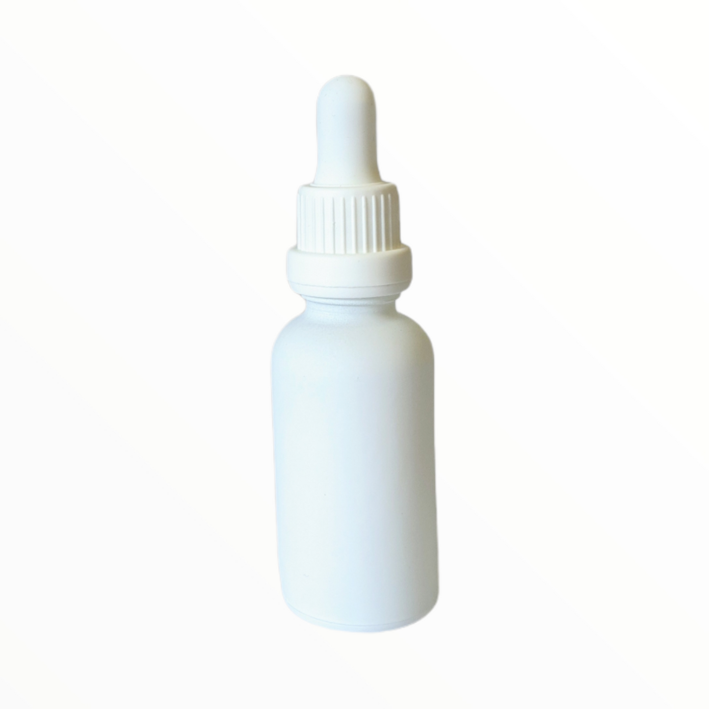 30ml Glass Dropper Bottles w/Measurements & Tamper Proof Lid | Matte White Bottle & White Cap | 120pc Carton