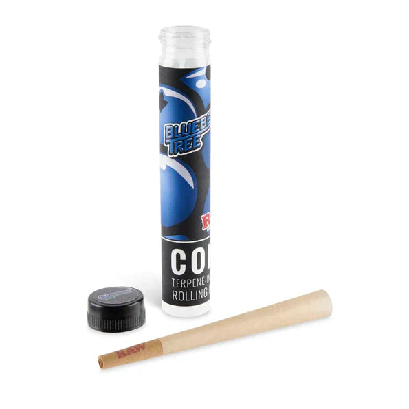 RAW x Orchard Beach | Blueberry Tree Terpene Infused Pre-Rolled Cone | King Size | 12 Pack Box