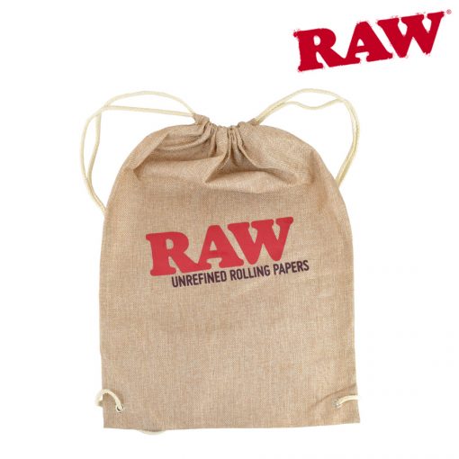 Close-up of RAW Drawstring Bag fabric and texture
