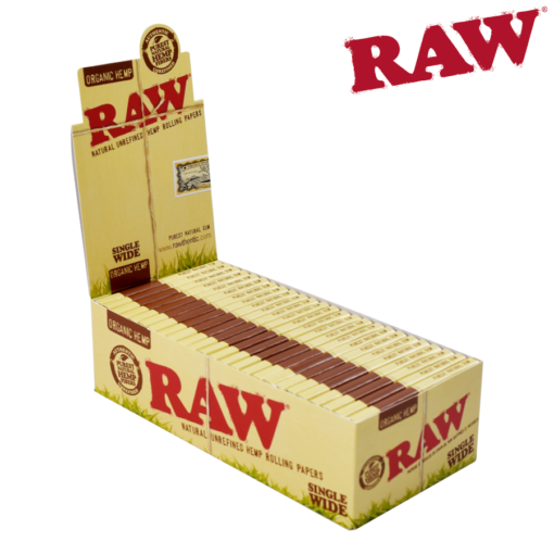 RAW Organic Papers | Size: Single Wide | Double Window | 25 Pack Box