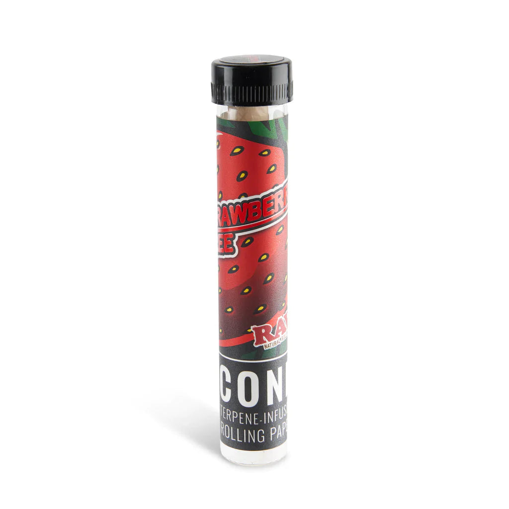 RAW x Orchard Beach | Strawberry Tree Terpene Infused Pre-Rolled Cone | King Size | 12 Pack Box