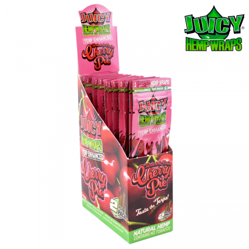 Juicy Terp Enhanced Hemp Wraps | Cherry Pie | 50 Wrap Box