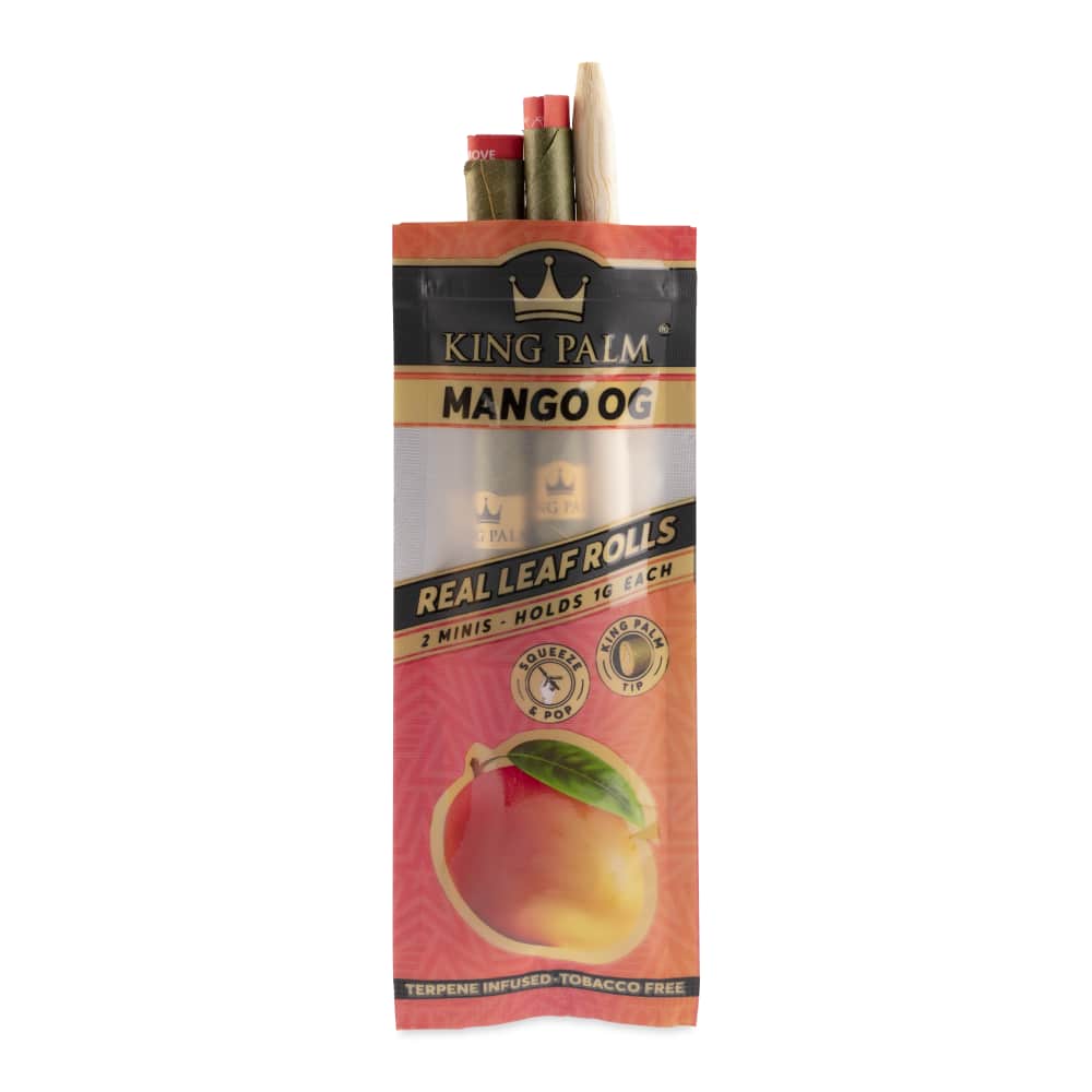 King Palm Wraps | Mini Pre-Rolled Cones | Mango OG | 20 Pack Box