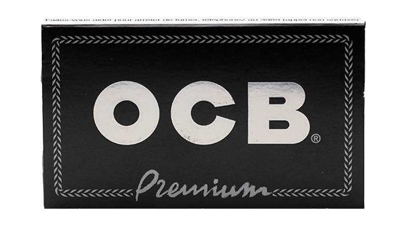 OCB Black Premium Rolling Papers | Size: Single Wide - Double Window | 25 Pack Box