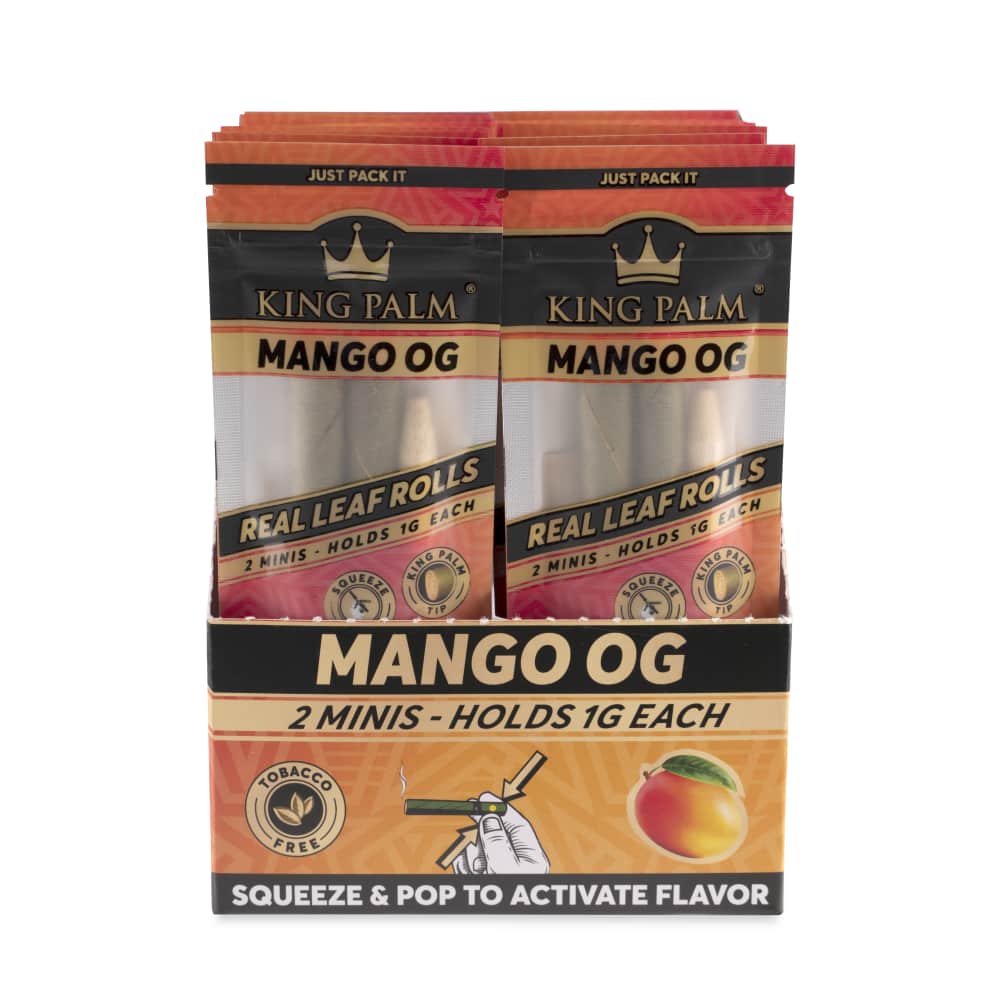 King Palm Wraps | Mini Pre-Rolled Cones | Mango OG | 20 Pack Box