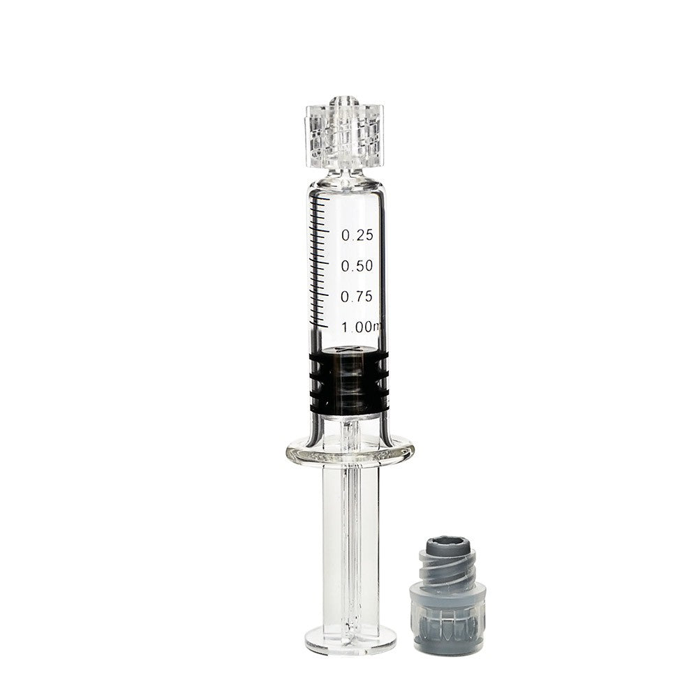 Glass Dab Applicator Luer Lock Syringes /w Measurements 1ML | 100pc Carton
