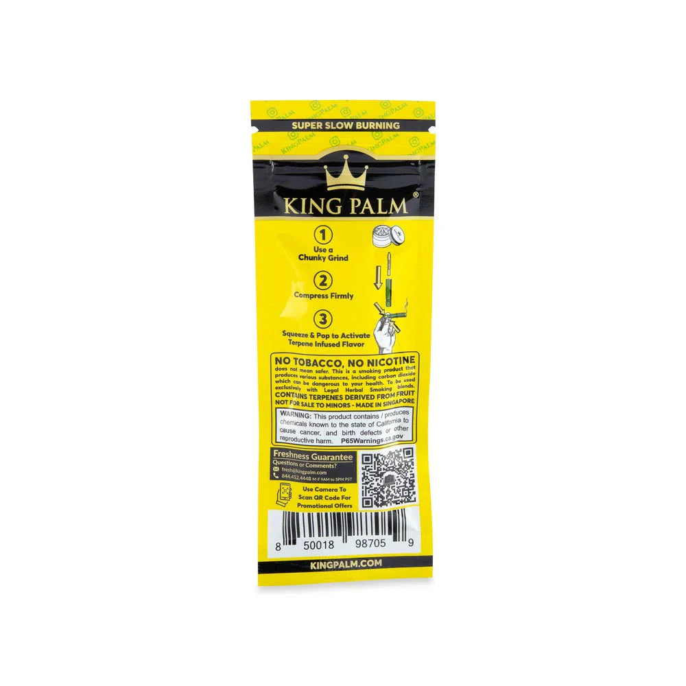 King Palm Wraps | Mini Pre-Rolled Cones | Banana Cream | 20 Pack Box