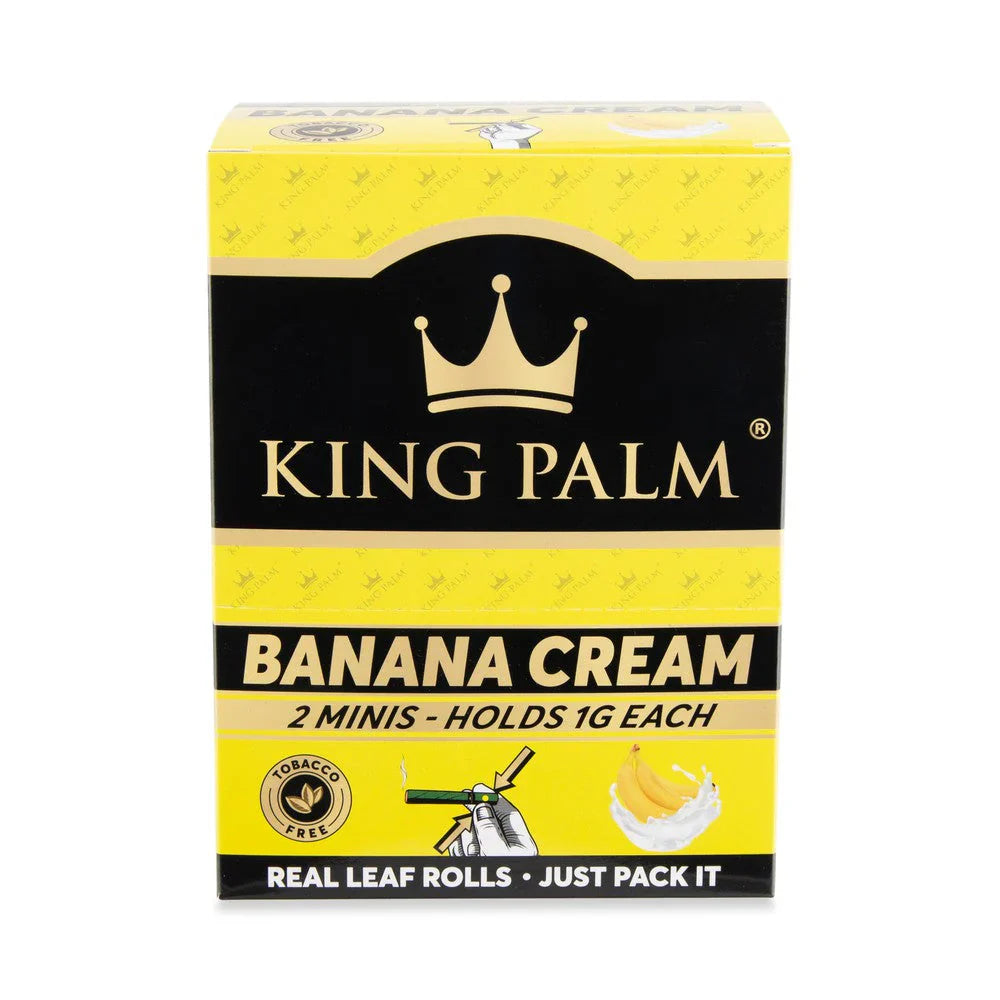 King Palm Wraps | Mini Pre-Rolled Cones | Banana Cream | 20 Pack Box