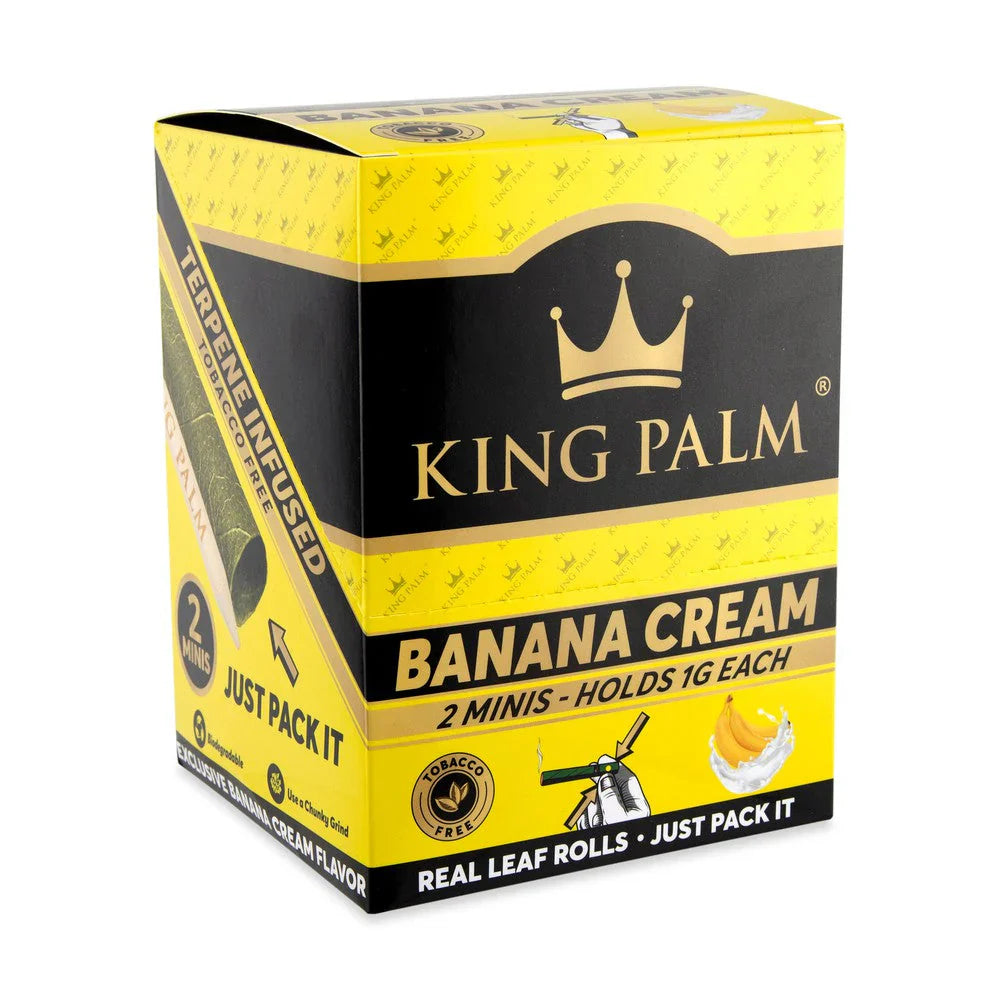 King Palm Wraps | Mini Pre-Rolled Cones | Banana Cream | 20 Pack Box