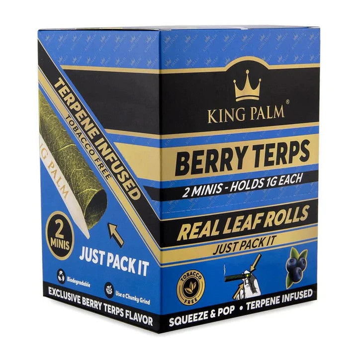 King Palm Wraps | Mini Pre-Rolled Cones | Berry Terps | 20 Pack Box