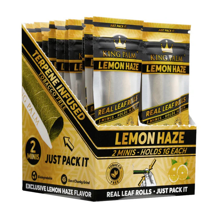 King Palm Wraps | Mini Pre-Rolled Cones | Lemon Haze | 20 Pack Box