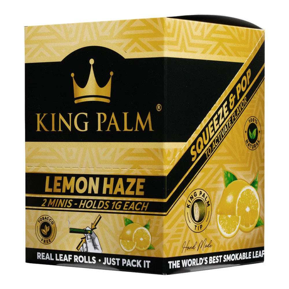 King Palm Wraps | Mini Pre-Rolled Cones | Lemon Haze | 20 Pack Box