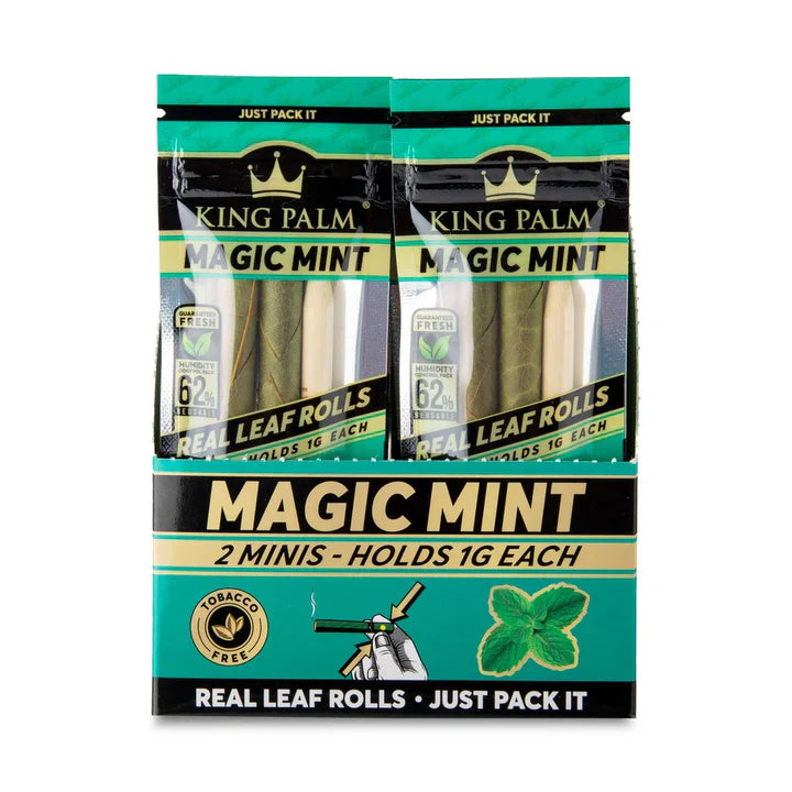 King Palm Wraps | Mini Pre-Rolled Cones | Magic Mints | 20 Pack Box