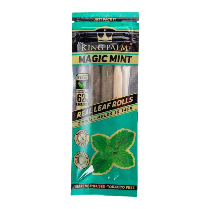 King Palm Wraps | Mini Pre-Rolled Cones | Magic Mints | 20 Pack Box