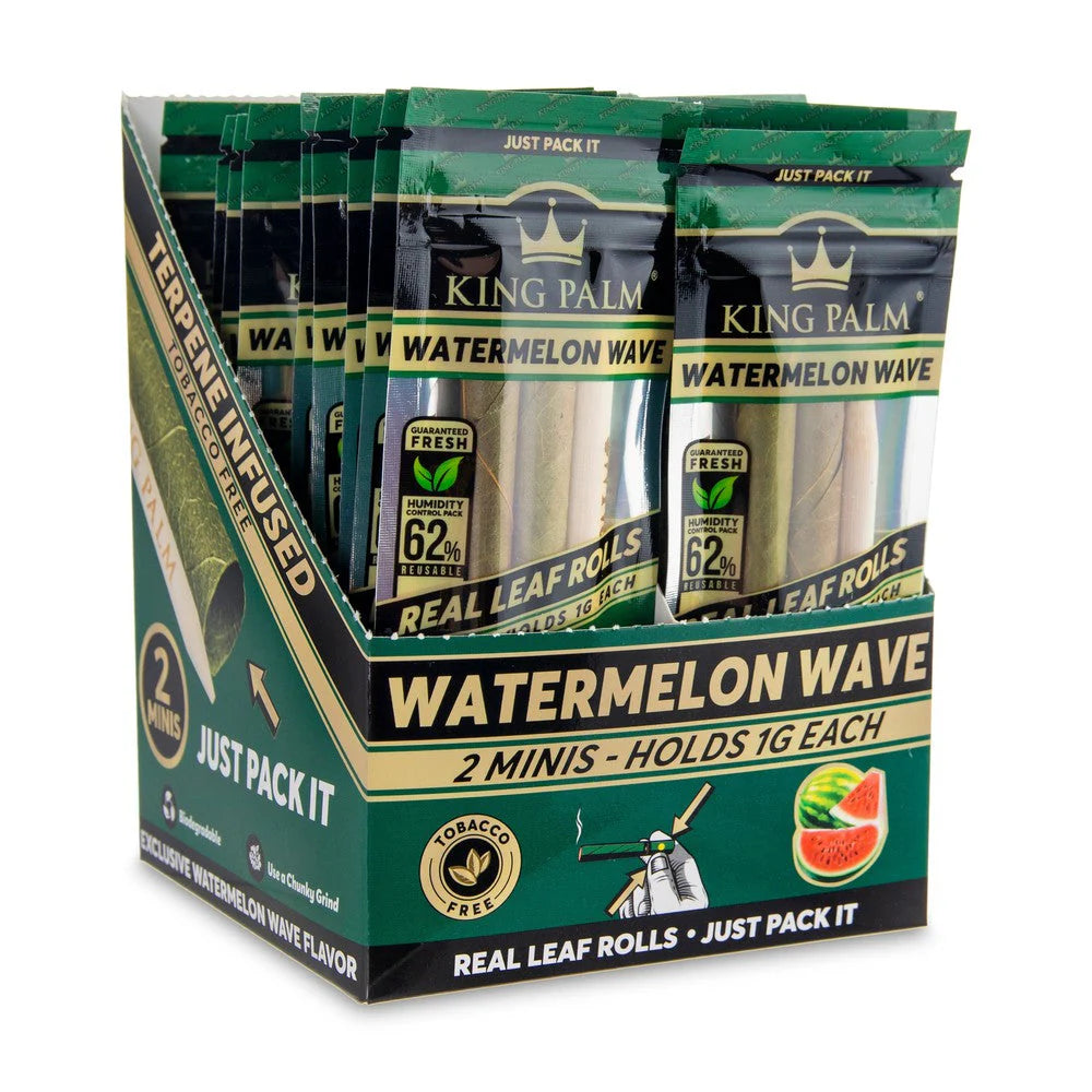 King Palm Wraps | Mini Pre-Rolled Cones | Watermelon | 20 Pack Box