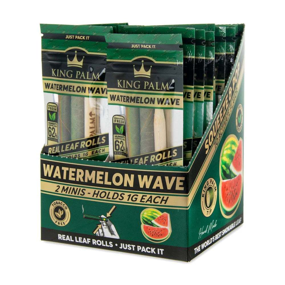 King Palm Wraps | Mini Pre-Rolled Cones | Watermelon | 20 Pack Box