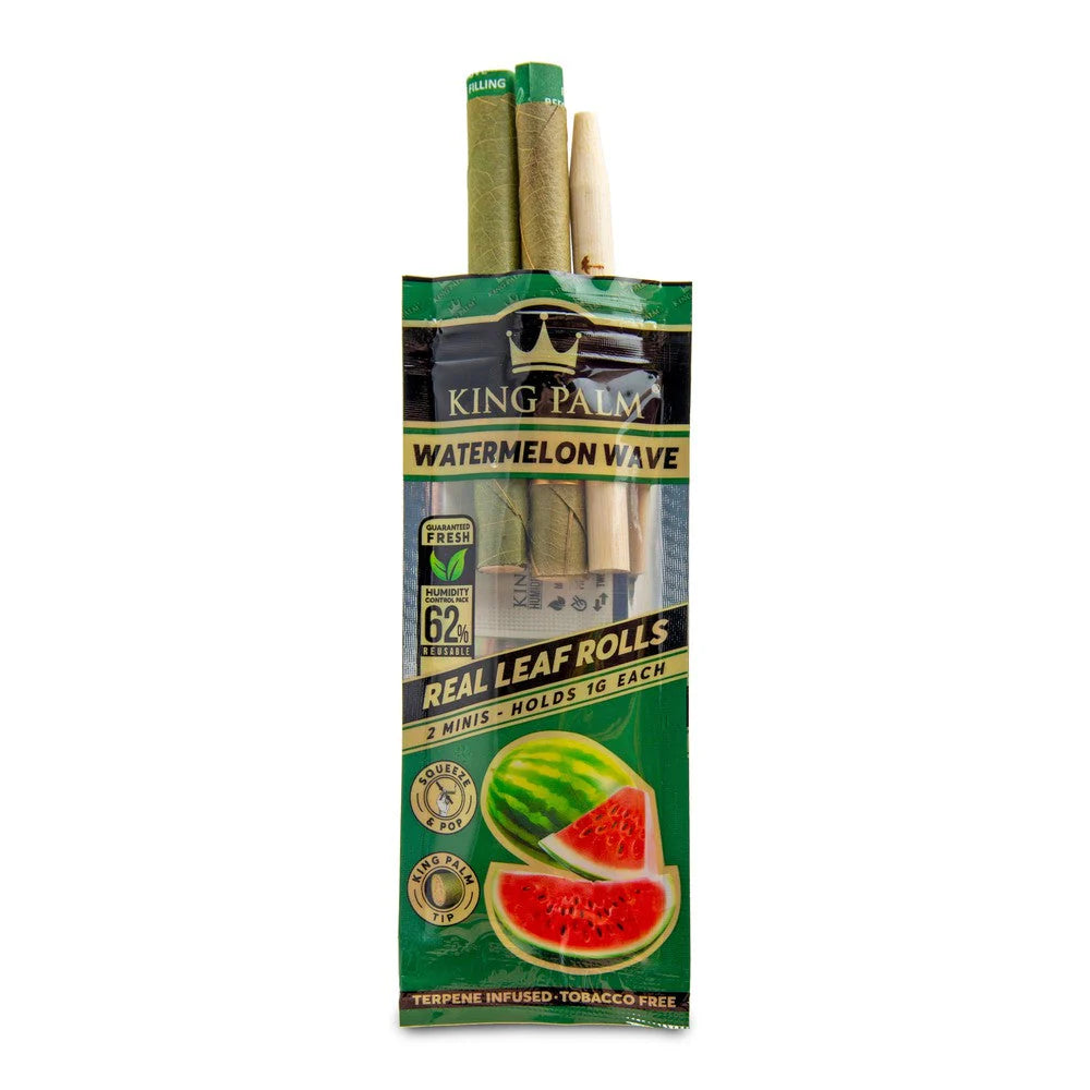 King Palm Wraps | Mini Pre-Rolled Cones | Watermelon | 20 Pack Box
