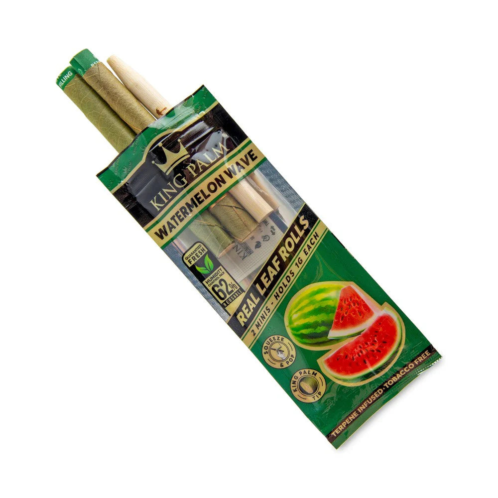 King Palm Wraps | Mini Pre-Rolled Cones | Watermelon | 20 Pack Box